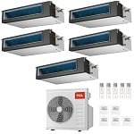 CONDIZIONATORE TCL PENTA SPLIT CANALIZZATO 9000+9000+12000+12000+12000 BTU WIFI INVERTER MT4250 A++