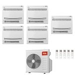 CONDIZIONATORE TCL PENTA SPLIT CONSOLE A PAVIMENTO 9000+12000+12000+12000+12000 BTU WIFI INVERTER MT4250 A++