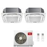 CONDIZIONATORE TCL DUAL SPLIT CASSETTA A 4 VIE 12000+12000 BTU WIFI INVERTER MT1821 A++