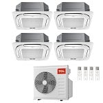 CONDIZIONATORE TCL QUADRI SPLIT CASSETTA A 4 VIE 9000+9000+9000+12000 BTU WIFI INVERTER MT3240 A++