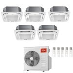 CONDIZIONATORE TCL PENTA SPLIT CASSETTA A 4 VIE 12000+12000+12000+12000+12000 BTU WIFI INVERTER MT4250 A++
