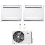CONDIZIONATORE PANASONIC DUAL SPLIT CONSOLE A PAVIMENTO 9000+12000 BTU INVERTER CU-2Z35TBE A+++