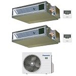 CONDIZIONATORE PANASONIC DUAL SPLIT CANALIZZATO 18000+18000 BTU INVERTER CU-4Z68TBE A++