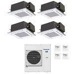 CONDIZIONATORE PANASONIC QUADRI SPLIT CASSETTA 4 VIE 12000+12000+12000+12000 BTU INVERTER CU-4Z80TBE A++