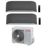 CONDIZIONATORE TOSHIBA DUAL SPLIT HAORI 12000+12000 BTU WIFI INVERTER RAS-3M26G3AVG A+++