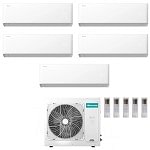 CONDIZIONATORE HISENSE PENTA SPLIT UNI HB 9000+9000+9000+12000+12000 BTU WIFI INVERTER 5AMW105U4RQC A++