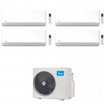 CONDIZIONATORE MIDEA QUADRI SPLIT BREEZELESS 9000+9000+9000+12000 BTU WIFI INVERTER M4OE-28HFN8-Q A++