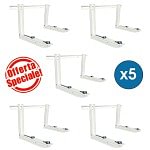 PROMO PZ 5 STAFFE PER CLIMATIZZATORE KG 150 COMPLETA DI PROFILO 450X375X780 PER MONO - DUAL SPLIT