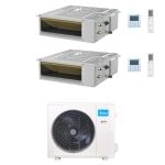 CONDIZIONATORE MIDEA DUAL SPLIT CANALIZZATO A7 9000+12000 BTU INVERTER M4OB-36HFN8-Q A++