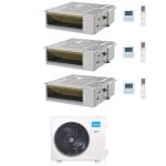 CONDIZIONATORE MIDEA TRIAL SPLIT CANALIZZATO A7 9000+9000+9000 BTU INVERTER M4OB-36HFN8-Q A++