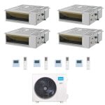 CONDIZIONATORE MIDEA QUADRI SPLIT CANALIZZATO A7 9000+9000+9000+12000 BTU INVERTER M4OB-36HFN8-Q A++