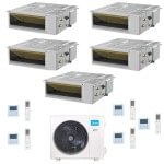 CONDIZIONATORE MIDEA PENTA SPLIT CANALIZZATO A7 9000+9000+9000+12000+12000 BTU INVERTER M5OE-42HFN8-Q A++