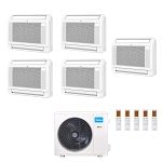 CONDIZIONATORE MIDEA PENTA SPLIT CONSOLE A PAVIMENTO 9000+9000+9000+12000+18000 BTU INVERTER M5OE-42HFN8-Q A++