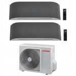 TOSHIBA HAORI WIFI R32 CONDIZIONATORE DUAL SPLIT INVERTER 9000+16000 BTU RAS-2M18G3AVG-E A++