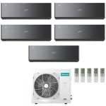 CONDIZIONATORE HISENSE PENTA SPLIT ENERGY PRO X BLACK 9000+9000+12000+12000+12000 BTU WIFI INVERTER 5AMW125U4RTA A++
