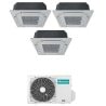 CONDIZIONATORE HISENSE TRIAL SPLIT CASSETTA A 4 VIE 9000+12000+12000 BTU INVERTER 4AMW81U4RJC A++