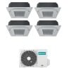 CONDIZIONATORE HISENSE QUADRI SPLIT CASSETTA A 4 VIE 9000+9000+12000+18000 BTU INVERTER 5AMW105U4RQC A++