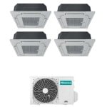 CONDIZIONATORE HISENSE QUADRI SPLIT CASSETTA A 4 VIE 12000+12000+12000+18000 BTU INVERTER 5AMW105U4RQC A++