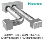 KIT CANALIZZAZIONE PLENUM COIBENTATO 2 ZONE PER CONDIZIONATORE CANALIZZATO HISENSE 9000/12000 BTU