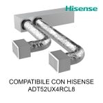 KIT CANALIZZAZIONE PLENUM COIBENTATO 2 ZONE PER CONDIZIONATORE CANALIZZATO HISENSE 18000 BTU