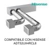 KIT CANALIZZAZIONE PLENUM COIBENTATO 2 ZONE PER CONDIZIONATORE CANALIZZATO HISENSE 18000 BTU