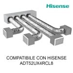 KIT CANALIZZAZIONE PLENUM COIBENTATO 4 ZONE PER CONDIZIONATORE CANALIZZATO HISENSE 18000 BTU