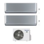 CONDIZIONATORE PANASONIC DUAL SPLIT ETHEREA SILVER 7000+18000 BTU WIFI INVERTER CU-4Z68TBE A++