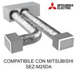 KIT CANALIZZAZIONE PLENUM COIBENTATO 2 ZONE PER CONDIZIONATORE CANALIZZATO MITSUBISHI 9000 BTU
