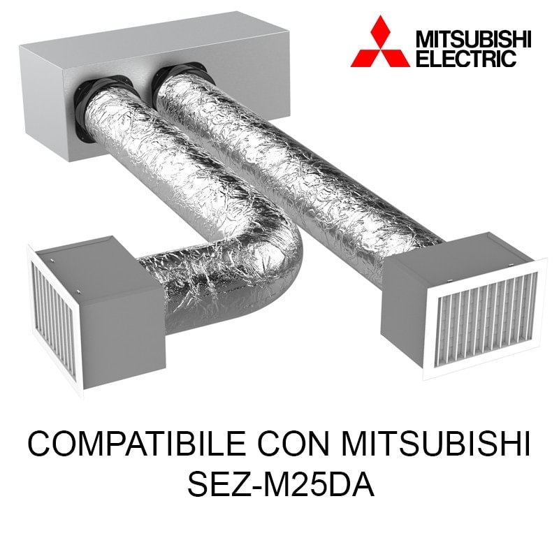 https:zetaidraulica.gumlet.io kit canalizzazione plenum coibentato 2 zone per condizionatore canalizzato mitsubishi 9000 btu