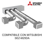 KIT CANALIZZAZIONE PLENUM COIBENTATO 3 ZONE PER CONDIZIONATORE CANALIZZATO MITSUBISHI 9000 BTU