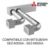 KIT CANALIZZAZIONE PLENUM COIBENTATO 2 ZONE PER CONDIZIONATORE CANALIZZATO MITSUBISHI 12000/18000 BTU