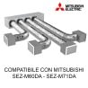 KIT CANALIZZAZIONE PLENUM COIBENTATO 4 ZONE PER CONDIZIONATORE CANALIZZATO MITSUBISHI 21000/24000 BTU