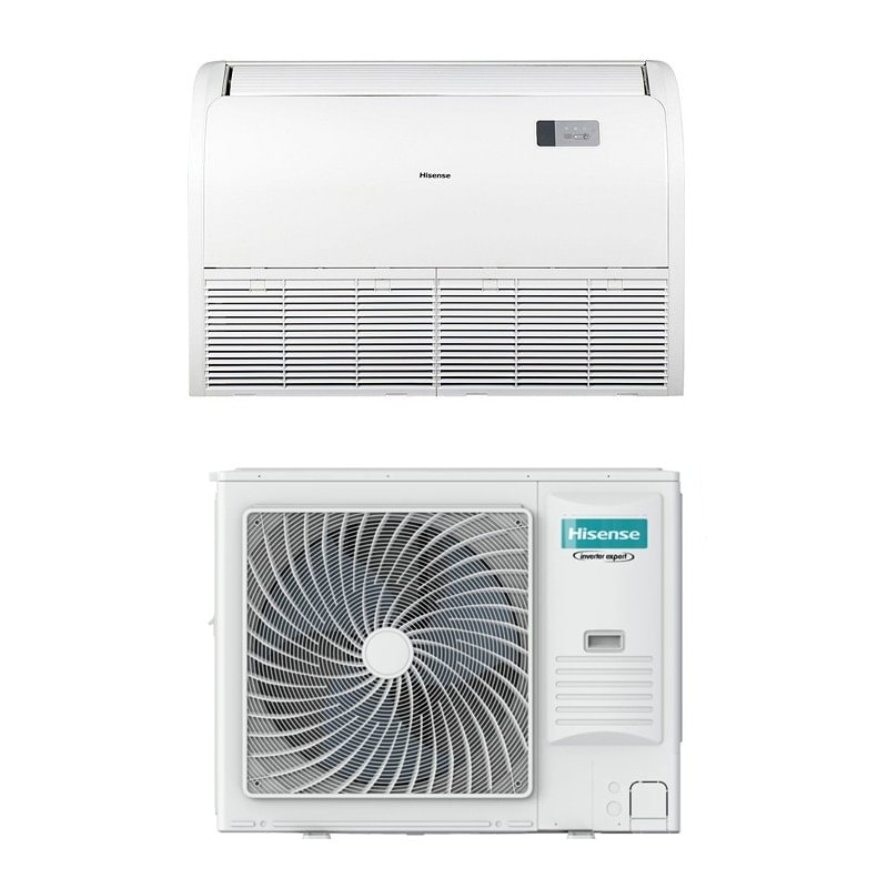 https:zetaidraulica.gumlet.io condizionatore hisense pavimento soffitto 48000 btu inveter monosplit auv140ur4rc8 con comando remoto trifase