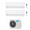 CONDIZIONATORE MIDEA DUAL SPLIT ELEGANCE 9000+9000 BTU INVERTER M2OH-14HFN8-Q A++
