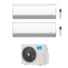 CONDIZIONATORE MIDEA DUAL SPLIT BREEZELESS+ 12000+12000 BTU WIFI INVERTER M3OA-27HFN8-Q A++