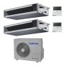CONDIZIONATORE SAMSUNG DUAL SPLIT CANALIZZABILE 18000+18000 BTU INVERTER AJ080TXJ4KG/EU A++