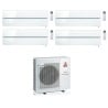 CONDIZIONATORE MITSUBISHI KIRIGAMINE STYLE BIANCO QUADRI SPLIT MSZ-LN 9000+9000+9000+18000 BTU WIFI INVERTER MXZ-5F102VF3 A++
