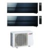 CONDIZIONATORE MITSUBISHI KIRIGAMINE STYLE NERO DUAL SPLIT MSZ-LN 12000+12000 BTU WIFI INVERTER MXZ-3F54VF5 A+++