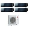 CONDIZIONATORE MITSUBISHI KIRIGAMINE STYLE NERO QUADRI SPLIT MSZ-LN 12000+12000+12000+18000 BTU WIFI INVERTER MXZ-5F102VF3 A++