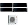 CONDIZIONATORE MITSUBISHI KIRIGAMINE ZEN NERO QUADRI SPLIT MSZ-EF 7000+7000+15000+18000 BTU WIFI INVERTER MXZ-5F102VF3 A++