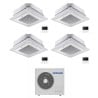 CONDIZIONATORE SAMSUNG QUADRI SPLIT CASSETTA A 4 VIE MINI WINDFREE 9000+9000+9000+12000 BTU INVERTER AJ080TXJ4KG/EU A++