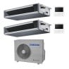 CONDIZIONATORE SAMSUNG DUAL SPLIT CANALIZZABILE 18000+18000 BTU INVERTER AJ080TXJ4KG/EU A++
