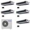 CONDIZIONATORE SAMSUNG PENTA SPLIT CANALIZZABILE 9000+9000+12000+12000+12000 BTU INVERTER AJ100TXJ5KG/EU A++