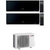CONDIZIONATORE MITSUBISHI KIRIGAMINE ZEN NERO DUAL SPLIT MSZ-EF 12000+12000 BTU WIFI INVERTER MXZ-3F54VF5 A+++