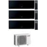 CONDIZIONATORE MITSUBISHI KIRIGAMINE ZEN NERO TRIAL SPLIT MSZ-EF 9000+15000+15000 BTU WIFI INVERTER MXZ-5F102VF3 A++