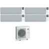 CONDIZIONATORE MITSUBISHI KIRIGAMINE ZEN SILVER QUADRI SPLIT MSZ-EF 12000+15000+15000+18000 BTU WIFI INVERTER MXZ-5F102VF3 A++