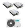 CONDIZIONATORE HISENSE CANALIZZATO TRIAL SPLIT 9000+9000+18000 BTU INVERTER 4AMW81U4RJC A++