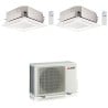 CONDIZIONATORE MITSUBISHI DUAL SPLIT CASSETTA A 4 VIE SLZ-M 12000+12000 BTU INVERTER MXZ-3F68VF5 A++