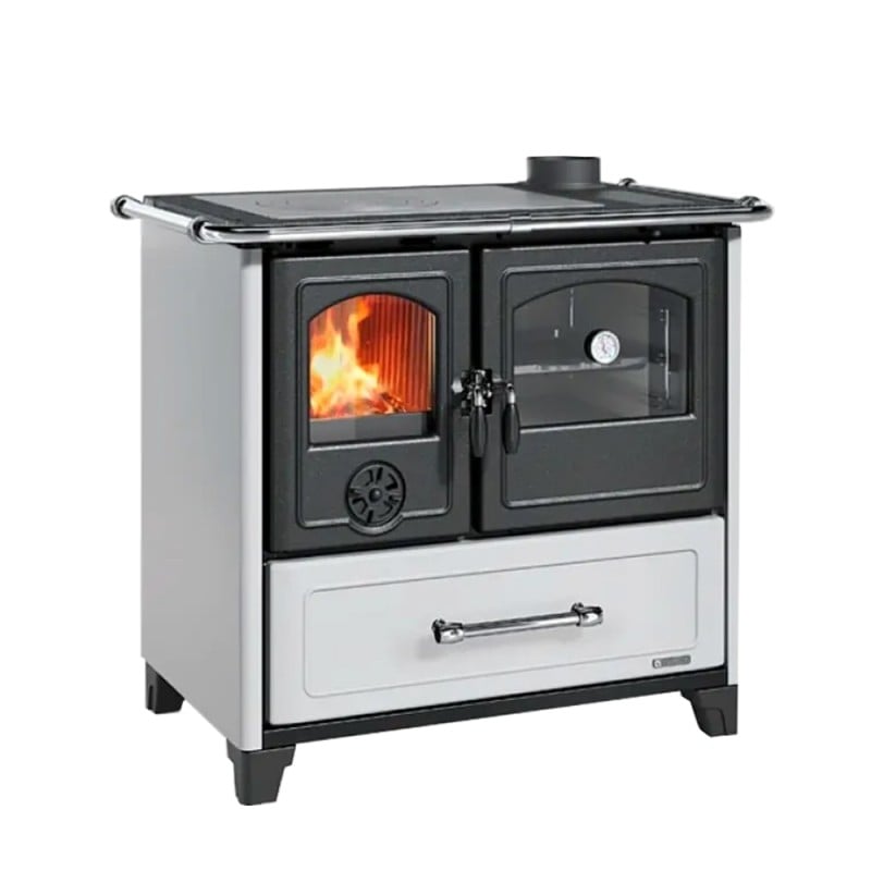 https:zetaidraulica.gumlet.io cucina a legna la nordica extraflame family vst con rivestimento in acciaio smaltato 80 kw colore bianco ad aria