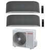 TOSHIBA HAORI WIFI R32 CONDIZIONATORE DUAL SPLIT INVERTER 9000+9000 BTU RAS-2M18G3AVG-E A+++
